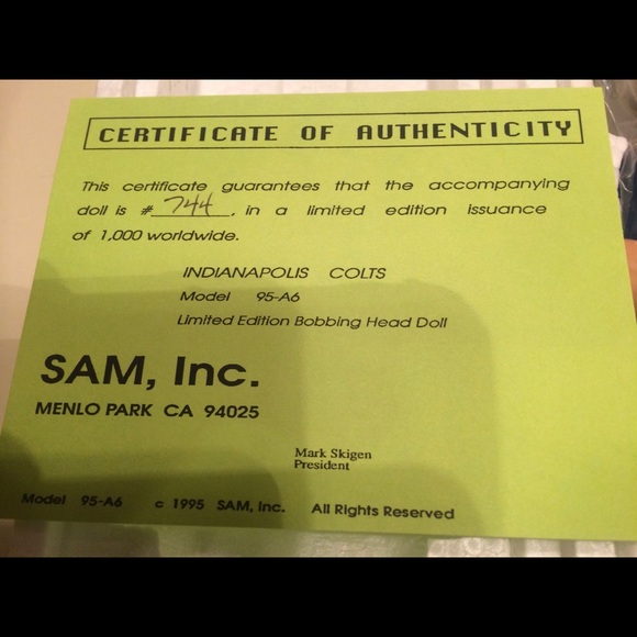 INDIANAPOLIS COLTS BOBBING HEAD NODDER VERY RARE - Picture 6 of 10